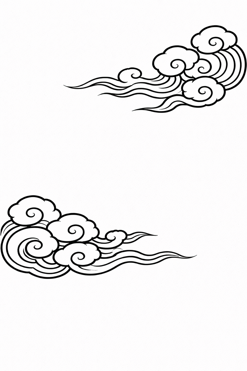 Clarity's black-and-white cloud artwork